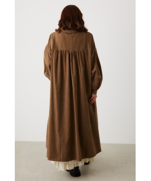 RODEO CROWNS WIDE BOWL（ロデオクラウンズワイドボウル）の「コーデュロイフレアシャツワンピース（シャツワンピース・レディース・チャコールグレー/アイボリー/ブラウン・FREE）」の11枚目の写真