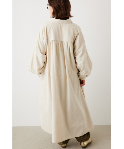 RODEO CROWNS WIDE BOWL（ロデオクラウンズワイドボウル）の「コーデュロイフレアシャツワンピース（シャツワンピース・レディース・チャコールグレー/アイボリー/ブラウン・FREE）」の8枚目の写真