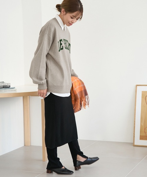 ROPE' PICNIC（ロペピクニック）の「スウェットライクニットプルオーバー（ニット/セーター・レディース・ブラック/ライトグレー/オフホワイト/ブルー系その他4・38）」の9枚目の写真