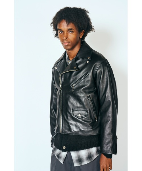 ジャケット・アウター double leather riders jacket 直営店限定》DOUBLE RIDERS JACKET/ダブルライダースジャケット
