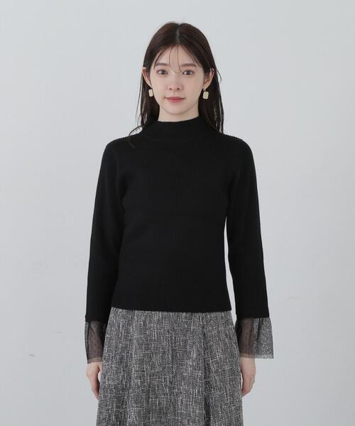 PROPORTION BODY DRESSING(プロポーションボディドレッシング)の「チュールフレアースリーブニット / 1214170002(ニット/セーター・レディース・ホワイト/ブラック/イエロー・FREE)」の11枚目の写真