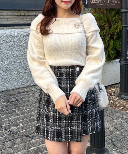 INGNI（イング）の「サイドボタンラップスカパン（その他パンツ・レディース・ブラック/ブラック系その他2/グレー系7・FREE）」の5枚目の写真