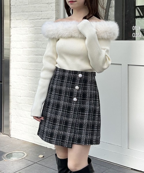 INGNI（イング）の「サイドボタンラップスカパン（その他パンツ・レディース・ブラック/ブラック系その他2/グレー系7・FREE）」の8枚目の写真