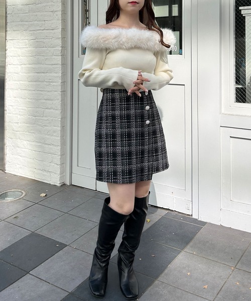 INGNI（イング）の「サイドボタンラップスカパン（その他パンツ・レディース・ブラック/ブラック系その他2/グレー系7・FREE）」の10枚目の写真