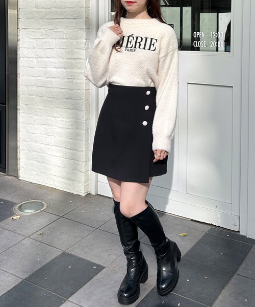 INGNI（イング）の「サイドボタンラップスカパン（その他パンツ・レディース・ブラック/ブラック系その他2/グレー系7・FREE）」の15枚目の写真