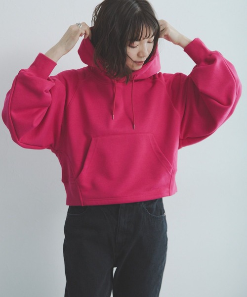 RAGEBLUE(レイジブルー)の「フラワー刺繍ショートパーカー/スウェット(パーカー・レディース・ホワイト/ピンク/ブラック・FREE)」の7枚目の写真