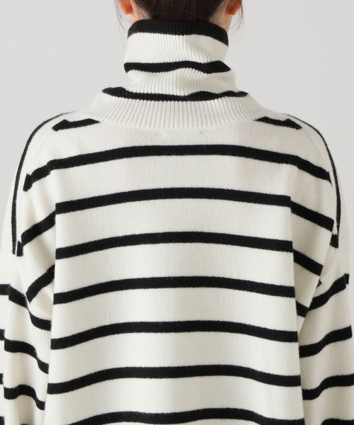 EVERYDAY I LIKE.（エヴリディアイライク）の「クロップドストライプタートルネックプルオーバー（ニット/セーター・レディース・ホワイト系その他・FREE）」の17枚目の写真