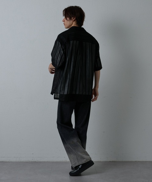 COLONY 2139（コロニートゥーワンスリーナイン）の「ニット透かし編み半袖シャツ（シャツ/ブラウス・メンズ・ブラック/ホワイト/アイボリー・MEDIUM/LARGE）」の22枚目の写真