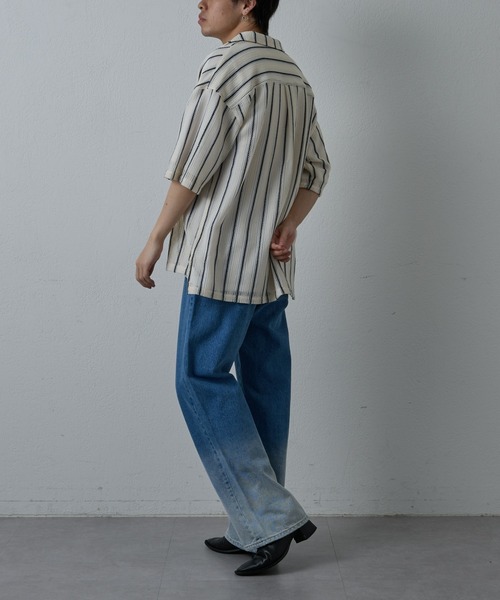 COLONY 2139（コロニートゥーワンスリーナイン）の「ニット透かし編み半袖シャツ（シャツ/ブラウス・メンズ・ブラック/ホワイト/アイボリー・MEDIUM/LARGE）」の17枚目の写真