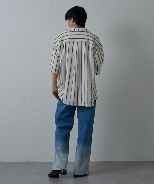 COLONY 2139（コロニートゥーワンスリーナイン）の「ニット透かし編み半袖シャツ（シャツ/ブラウス・メンズ・ブラック/ホワイト/アイボリー・MEDIUM/LARGE）」の18枚目の写真