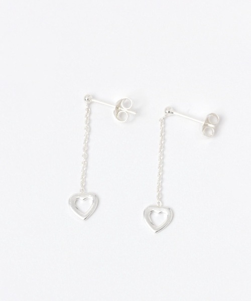 BAYFLOW(ベイフロー)の「C925シルバーハートピアス(ピアス(両耳用)・レディース・ライトグレー・FREE)」の1枚目の写真