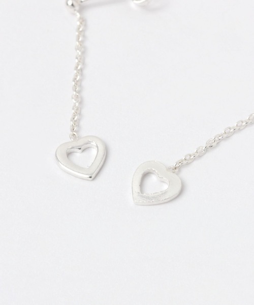 BAYFLOW(ベイフロー)の「C925シルバーハートピアス(ピアス(両耳用)・レディース・ライトグレー・FREE)」の3枚目の写真