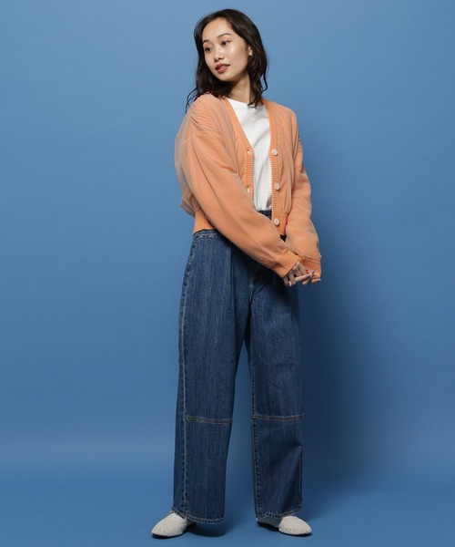 niko and（ニコアンド）の「タックワイドデニム TUCK WIDE DENIM