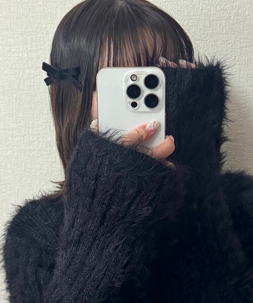 cuorequal（クオレコール）の「2setベロアリボンヘアピン（ヘアピン・レディース・レッド/ブラック・FREE）」の6枚目の写真