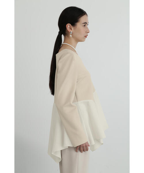JILL STUART(ジルスチュアート)の「◆ストレッチダブルクロスタフタコンビトップ(シャツ/ブラウス・レディース・ネイビー/ベージュ・MEDIUM/SMALL)」の11枚目の写真