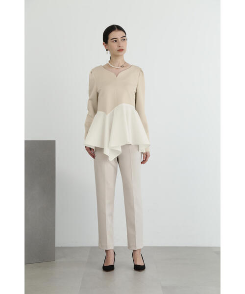JILL STUART(ジルスチュアート)の「◆ストレッチダブルクロスタフタコンビトップ(シャツ/ブラウス・レディース・ネイビー/ベージュ・MEDIUM/SMALL)」の12枚目の写真
