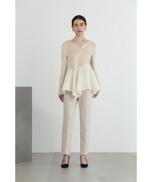 JILL STUART(ジルスチュアート)の「◆ストレッチダブルクロスタフタコンビトップ(シャツ/ブラウス・レディース・ネイビー/ベージュ・MEDIUM/SMALL)」の13枚目の写真