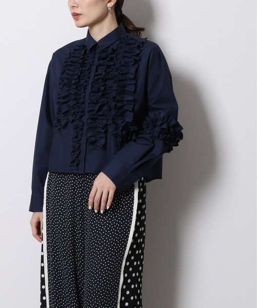 特別価格 Re.Verofonna（ヴェロフォンナ）の「アシンメトリーフリル シャツ/ブラウス(半袖/袖なし)