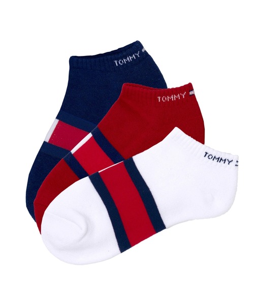 TOMMY HILFIGER（トミーヒルフィガー）の「TOMMY HILFIGER/トミーヒルフィガー ブランド ロゴ フロントフラッグ 抗菌防臭 足底パイル 靴下 スニーカーソックス アンクルソックス くるぶし 3足セット 23cm 24cm 25cm 26cm 27cm（ソックス/靴下・メンズ・ブラック/その他6/その他1/その他3/その他2/その他5/その他4/ブラック系2/その他9/その他8/その他7/ブラック系3/ホワイト/その他10・25～27cm/23～25cm）」の9枚目の写真