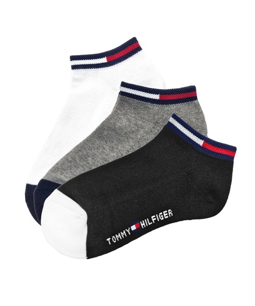 TOMMY HILFIGER（トミーヒルフィガー）の「TOMMY HILFIGER/トミーヒルフィガー ブランド ロゴ フロントフラッグ 抗菌防臭 足底パイル 靴下 スニーカーソックス アンクルソックス くるぶし 3足セット 23cm 24cm 25cm 26cm 27cm（ソックス/靴下・メンズ・ブラック/その他6/その他1/その他3/その他2/その他5/その他4/ブラック系2/その他9/その他8/その他7/ブラック系3/ホワイト/その他10・25～27cm/23～25cm）」の12枚目の写真