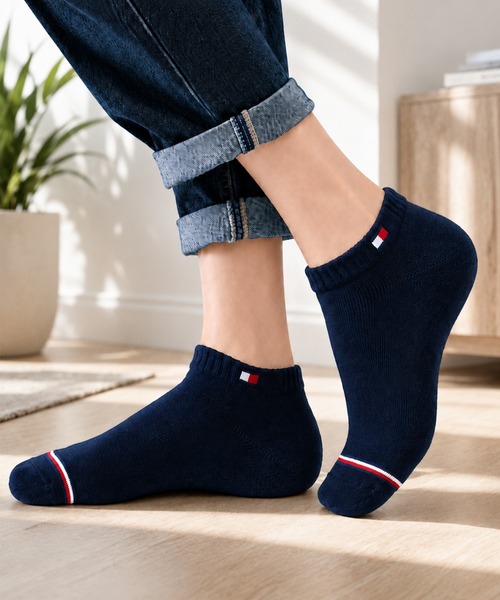 TOMMY HILFIGER(トミーヒルフィガー)の「TOMMY HILFIGER/トミーヒルフィガー ブランド ロゴ フロントフラッグ 抗菌防臭 足底パイル 靴下 スニーカーソックス アンクルソックス くるぶし 3足セット 23cm 24cm 25cm 26cm 27cm(ソックス/靴下・メンズ・ブラック/その他6/その他1/その他3/その他2/その他5/その他4/ブラック系2/その他9/その他8/その他7/ブラック系3/ホワイト/その他10/その他12/その他11・25~27cm/23~25cm)」の19枚目の写真