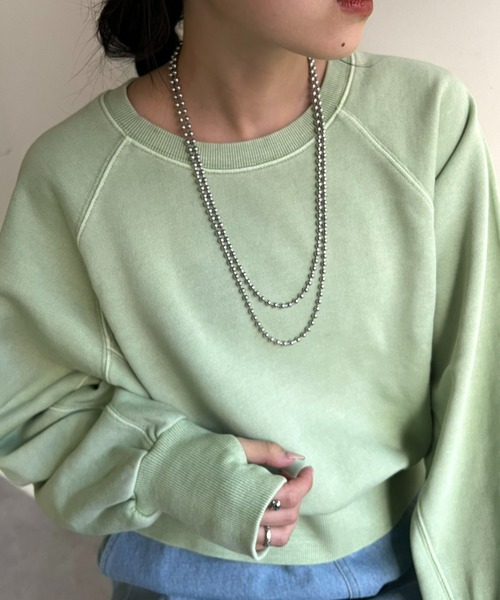 CIAOPANIC TYPY(チャオパニックティピー)の「【lil/リル】1連ボールチェーンネックレス(ネックレス・レディース・シルバー・ONE SIZE)」の2枚目の写真