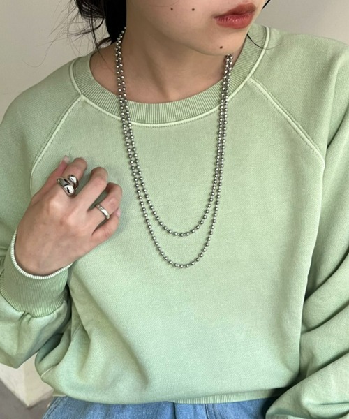 CIAOPANIC TYPY(チャオパニックティピー)の「【lil/リル】1連ボールチェーンネックレス(ネックレス・レディース・シルバー・ONE SIZE)」の8枚目の写真