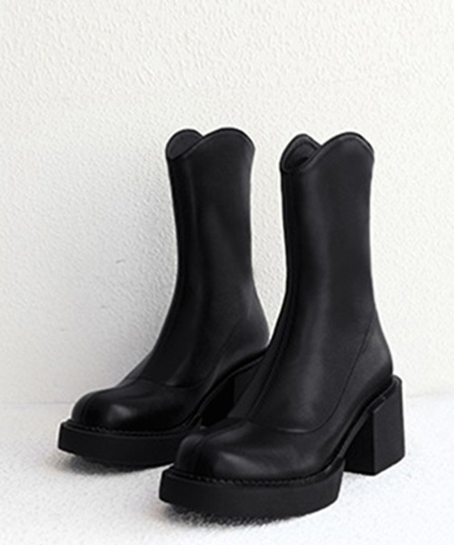 Miniministore（ミニミニストア）の「ショートブーツ レディース 厚底靴 美脚（ブーツ・レディース・ブラウン/ブラック・22.5cm/24.5cm/23.5cm/24.0cm/23.0cm）」の13枚目の写真