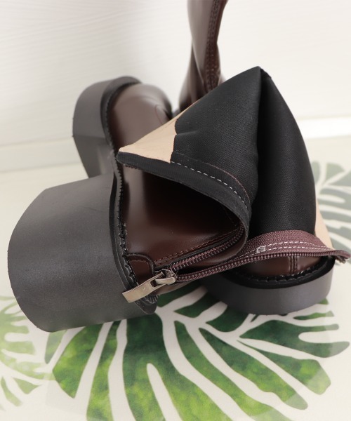 Miniministore（ミニミニストア）の「ショートブーツ レディース 厚底靴 美脚（ブーツ・レディース・ブラウン/ブラック・22.5cm/24.5cm/23.5cm/24.0cm/23.0cm）」の18枚目の写真