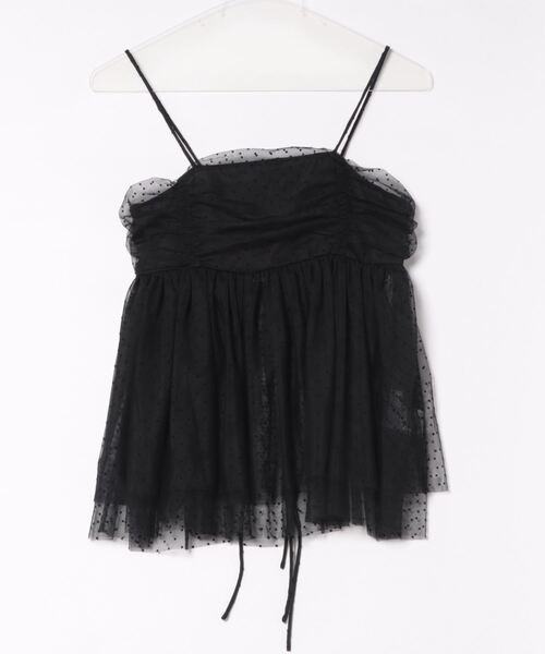 each（イーチ）の「ドット柄チュールキャミビスチェ（キャミソール・レディース・ホワイト/グレー/ブラック・FREE）」の17枚目の写真