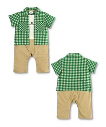 BRANSHES | 【ベビー/お揃い】ギンガムチェック柄半袖カバーオール(ロンパース)