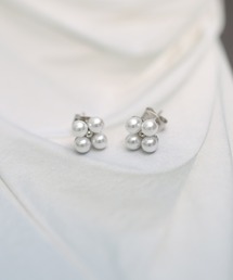 【Peony/ピオニー】/ワンポイント　スクエアパールピアス