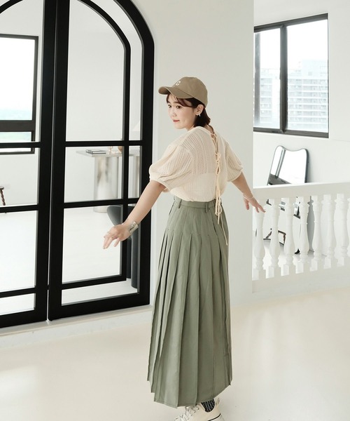 mimi toujours(ミミトゥジュール)の「2way シアー レース リボン ブラウス mimi toujours×ImSpring(シャツ/ブラウス・レディース・ピンク/アイボリー/ブラック・M)」の12枚目の写真