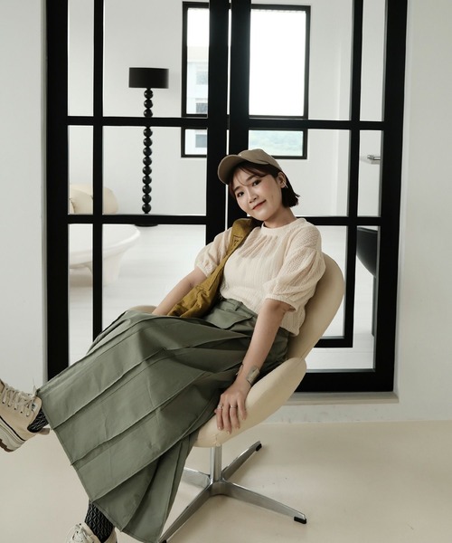 mimi toujours(ミミトゥジュール)の「2way シアー レース リボン ブラウス mimi toujours×ImSpring(シャツ/ブラウス・レディース・ピンク/アイボリー/ブラック・M)」の15枚目の写真