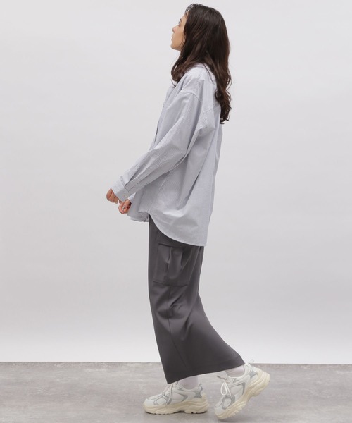 LAKOLE(ラコレ)の「ジョーゼットカーゴスカート / 996027(スカート・レディース・チャコールグレー/ブラック/ライトグリーン・SMALL/MEDIUM)」の11枚目の写真