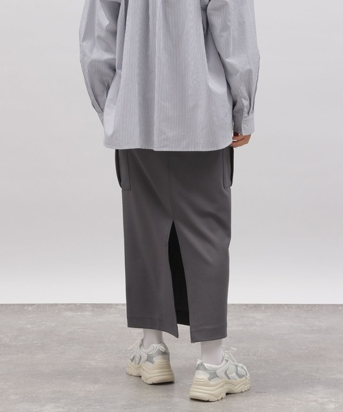 LAKOLE(ラコレ)の「ジョーゼットカーゴスカート / 996027(スカート・レディース・チャコールグレー/ブラック/ライトグリーン・SMALL/MEDIUM)」の15枚目の写真