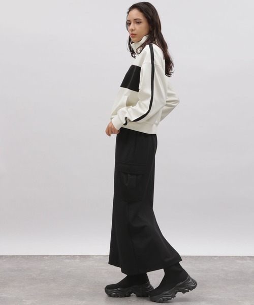 LAKOLE(ラコレ)の「ジョーゼットカーゴスカート / 996027(スカート・レディース・チャコールグレー/ブラック/ライトグリーン・SMALL/MEDIUM)」の5枚目の写真