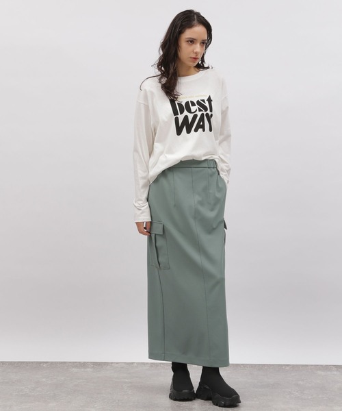 LAKOLE(ラコレ)の「ジョーゼットカーゴスカート / 996027(スカート・レディース・チャコールグレー/ブラック/ライトグリーン・SMALL/MEDIUM)」の16枚目の写真