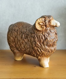 Kraso（クラソ）の「ａｍ＆ｂｅ　釉薬のぬくもりある表情が愛らしい　幸運を呼び込む　信楽焼のひつじ（インテリア雑貨）」