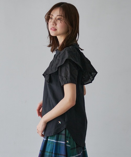 Arnold Palmer（アーノルドパーマー）の「アンブレラ レース フリル プルオーバー（Tシャツ/カットソー・レディース・杢グレー/ブラック/ホワイト・S/L/M）」の14枚目の写真