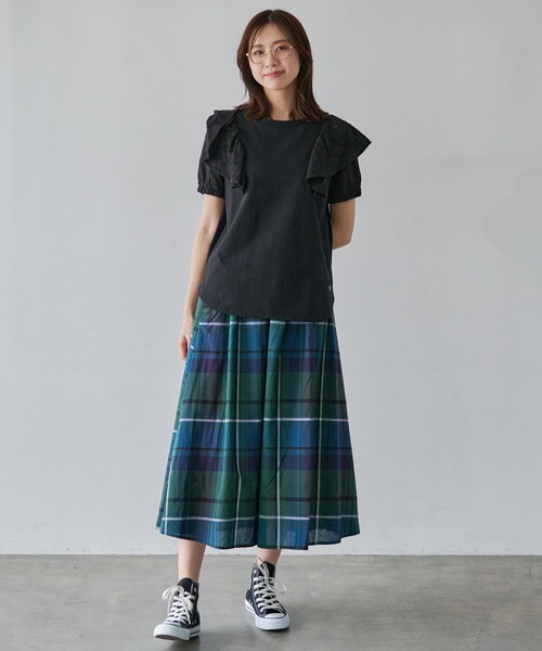 Arnold Palmer（アーノルドパーマー）の「アンブレラ レース フリル プルオーバー（Tシャツ/カットソー・レディース・杢グレー/ブラック/ホワイト・S/L/M）」の15枚目の写真