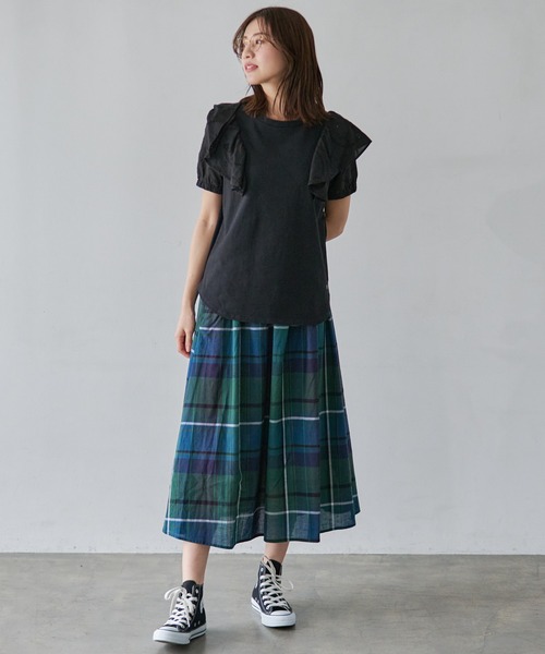 Arnold Palmer（アーノルドパーマー）の「アンブレラ レース フリル プルオーバー（Tシャツ/カットソー・レディース・杢グレー/ブラック/ホワイト・S/L/M）」の16枚目の写真