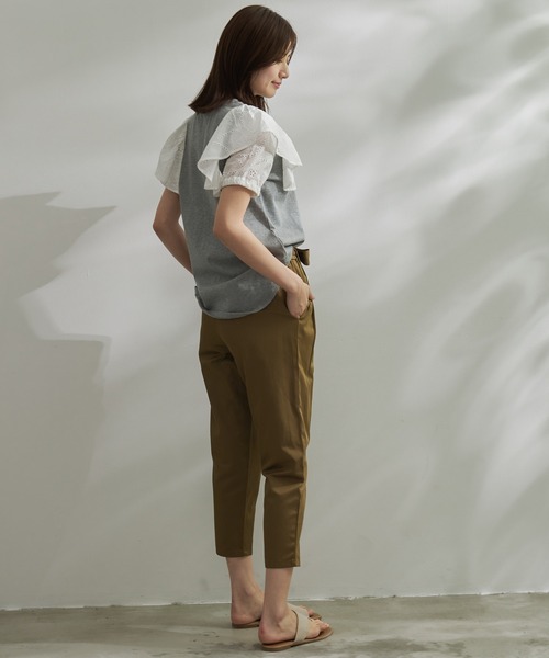 Arnold Palmer（アーノルドパーマー）の「アンブレラ レース フリル プルオーバー（Tシャツ/カットソー・レディース・杢グレー/ブラック/ホワイト・S/L/M）」の18枚目の写真