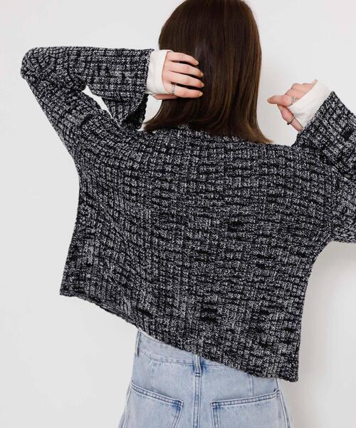 SENSE OF PLACE by URBAN RESEARCH（センスオブプレイスバイアーバンリサーチ）の「ダブルジップセーター（ニット/セーター・レディース・ブラック/ブルー/ベージュ・ONE）」の8枚目の写真