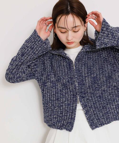 AP STUDIO ダブルジップアップニット AP STUDIO（エーピーストゥディオ