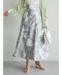 MERCURYDUO | 花柄ジャカードコルセットフレアスカート(スカート)