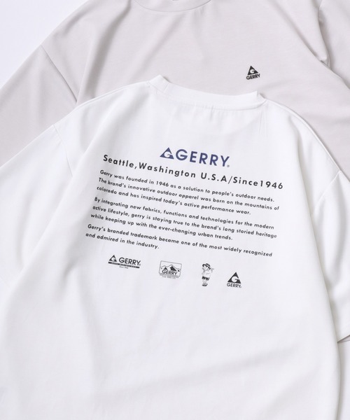 GERRY（ジェリー）の「GERRY/ジェリー オーバーサイズ 接触冷感 とろみポンチ バックプリント ロゴ ワンポイント 半袖Tシャツ/レディース メンズ（Tシャツ/カットソー・メンズ・ホワイト/ライトグレー/ブラック/ブルー系その他/ブルー/ホワイト系その他/ブラック系その他/グレー系その他・M/LL/L）」の3枚目の写真