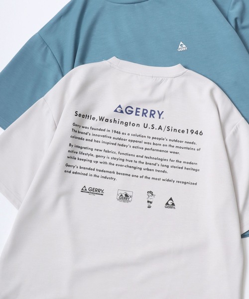GERRY（ジェリー）の「GERRY/ジェリー オーバーサイズ 接触冷感 とろみポンチ バックプリント ロゴ ワンポイント 半袖Tシャツ/レディース メンズ（Tシャツ/カットソー・メンズ・ホワイト/ライトグレー/ブラック/ブルー系その他/ブルー/ホワイト系その他/ブラック系その他/グレー系その他・M/LL/L）」の7枚目の写真
