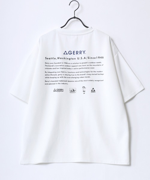 GERRY（ジェリー）の「GERRY/ジェリー オーバーサイズ 接触冷感 とろみポンチ バックプリント ロゴ ワンポイント 半袖Tシャツ/レディース メンズ（Tシャツ/カットソー・メンズ・ホワイト/ライトグレー/ブラック/ブルー系その他/ブルー/ホワイト系その他/ブラック系その他/グレー系その他・M/LL/L）」の12枚目の写真