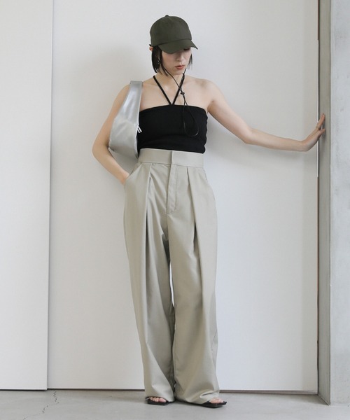 select MOCA（セレクトモカ）の「ストラップ付きナイロンキャップ（キャップ・レディース・ベージュ/カーキ/ブラック・FREE）」の5枚目の写真